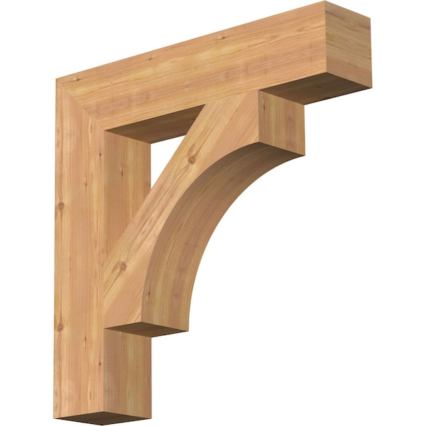 Ekena Millwork Westlake Block Smooth Bracket, Western Red Cedar, 5 1/2"W x 28"D x 28"H BKT06X28X28WTL05SWR - main